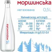 Вода мінеральна Моршинська, н/газ, 0,5л., скло