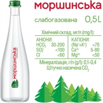 Вода мінеральна Моршинська, cл/газ, 0,5л., скло