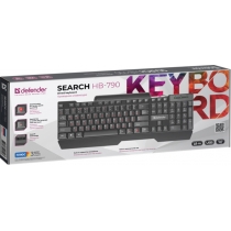Клавіатура DEFENDER (45790) Search HB-790 RU USB чорна