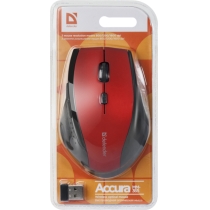 Миша Defender Accura MM-365 Wireless Red (52367)