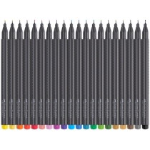 Набір ручок капілярних Faber-Castell GRIP 0,4мм 20шт FINE PEN