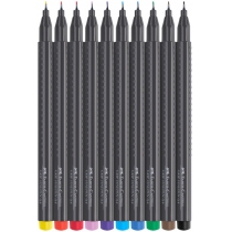 Набір ручок капілярних Faber-Castell GRIP 0,4мм 10шт FINE PEN