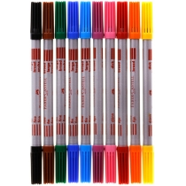 Фломастери Faber-Castell 10 кольорів Fibre tip двосторонні