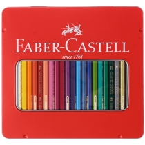 Олівці кольорові Faber-Castell "Замок" 24 кольори в металевій коробці