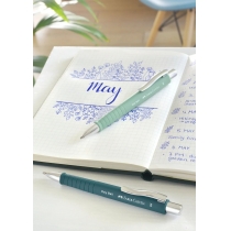 Ручка шариковая Faber-Castell POLY BALL ХВ автоматическая, мятный каучуковый корпус, синяя 1,0 мм