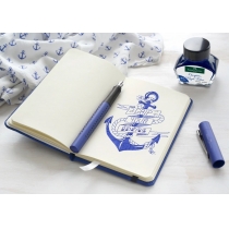 Ручка перова Faber-Castell GRIP 2011 корпус синій металік, перо F