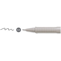 Ручка капілярна для графічних робіт Faber-Castell Ecco Pigment, діаметр 0,4 мм, колір чорний