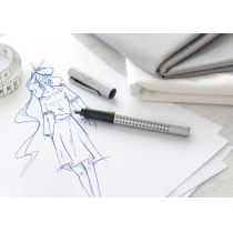Ручка перова Faber-Castell GRIP 2011 корпус сріблястий, перо F