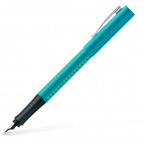 Ручка перова Faber-Castell GRIP 2010 M Turquoise, корпус бірюзовий перо М + картриджі