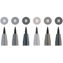 Набір ручок-пензликів капілярних Faber-Castell PITT Artist Pens "Brush" Shades of grey 6 шт