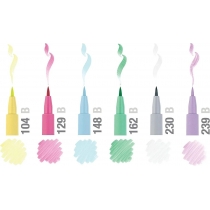 Набір ручок-пензликів капілярних Faber-Castell PITT Artist Pens "Brush" Pastel 6 шт