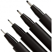 Набір ручок капілярних Faber-Castell PITT Artist Pen Black Fineliner (XS, S, F, M) чорного кольору 4