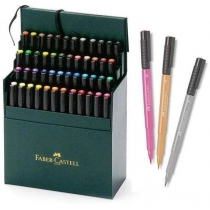 Набір ручок-пензликів капілярних Faber-Castell PITT ARTIST PEN "BRUSH" STUDIO BOX набір 48 кольорів