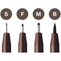 Набір ручок капілярних Faber-Castell PITT ARTIST PEN (S, F, M, B) колір сепія 4 шт