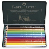 Олівці художні кольорові Faber-Castell POLYCHROMOS 12 кольорів в металевій коробці