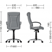 Крісло Новий стиль ELLY TILT CHR68 P ECO-07