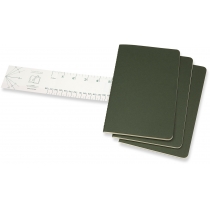 Набор тетрадей (3 шт.) Moleskine Cahier 13 х 21 см / Нелинованный Зеленый