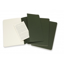 Набор тетрадей (3 шт.) Moleskine Cahier 13 х 21 см / Нелинованный Зеленый