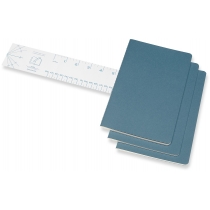 Набор тетрадей (3 шт.) Moleskine Cahier 13 х 21 см / Линия Голубой