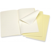 Набір зошитів (3 шт.) Moleskine Cahier 13 х 21 см / Нелінований Ніжний Жовтий