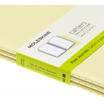 Набор тетрадей (3 шт.) Moleskine Cahier 13 х 21 см / Нелинованный Желтый
