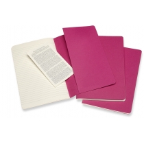 Набір зошитів (3 шт.) Moleskine Cahier 13 х 21 см / Лінійка Кінетичний Рожевий