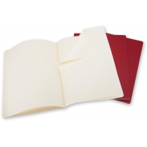 Набір зошитів (3 шт.) Moleskine Cahier 19 х 25 см / Нелінований Бордо