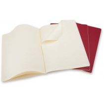 Набір зошитів (3 шт.) Moleskine Cahier 19 х 25 см / Лінійка Бордо