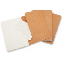 Набор тетрадей (3 шт.) Moleskine Cahier 9 х 14 см / Линия Беж