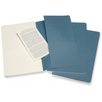 Набор тетрадей (3 шт.) Moleskine Cahier 13 х 21 см / Нелинованный Голубой