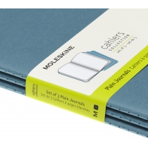 Набор тетрадей (3 шт.) Moleskine Cahier 13 х 21 см / Нелинованный Голубой