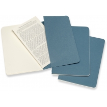 Набор тетрадей (3 шт.) Moleskine Cahier 9 х 14 см / Нелинованный Голубой