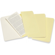 Набір зошитів (3 шт.) Moleskine Cahier 9 х 14 см / Нелінований Ніжний Жовтий