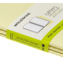 Набір зошитів (3 шт.) Moleskine Cahier 9 х 14 см / Нелінований Ніжний Жовтий