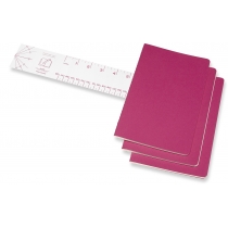 Набор тетрадей (3 шт.) Moleskine Cahier 13 х 21 см / Нелинованный Розовый