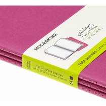 Набор тетрадей (3 шт.) Moleskine Cahier 13 х 21 см / Нелинованный Розовый