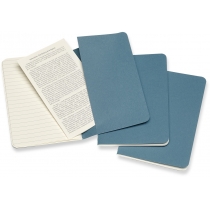 Набор тетрадей (3 шт.) Moleskine Cahier 9 х 14 см / Линия Голубой