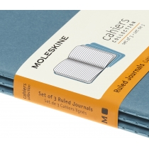 Набор тетрадей (3 шт.) Moleskine Cahier 9 х 14 см / Линия Голубой