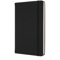 Записник Moleskine Leather 13 х 21 см / Лінійка Чорний