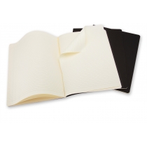 Набір зошитів (3 шт.) Moleskine Cahier 19 х 25 см / Лінійка Чорний