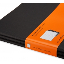Набор тетрадей (3 шт.) Moleskine Cahier 19 х 25 см / Линия Черный