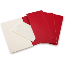 Набір зошитів (3 шт.) Moleskine Cahier 9 х 14 см / Нелінований Бордо