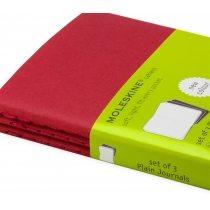 Набір зошитів (3 шт.) Moleskine Cahier 9 х 14 см / Нелінований Бордо
