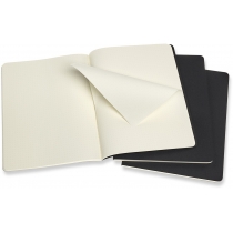 Набор тетрадей (3 шт.) Moleskine Cahier 19 х 25 см / Точка Черный