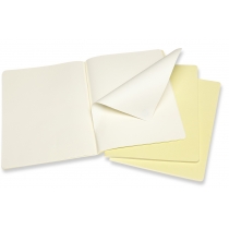 Набір зошитів (3 шт.) Moleskine Cahier 19 х 25 см / Нелінований Ніжний Жовтий