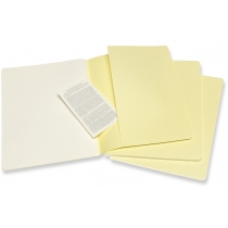 Набір зошитів (3 шт.) Moleskine Cahier 19 х 25 см / Нелінований Ніжний Жовтий