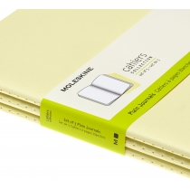 Набір зошитів (3 шт.) Moleskine Cahier 19 х 25 см / Нелінований Ніжний Жовтий