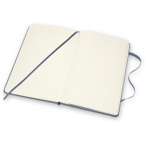 Блокнот Moleskine Leather 13 х 21 см / Линия Синий