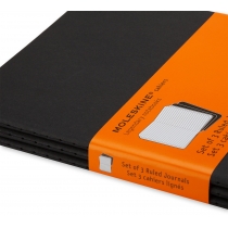 Набор тетрадей (3 шт.) Moleskine Cahier 13 х 21 см / Линия Черный