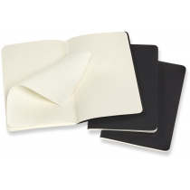 Набор тетрадей (3 шт.) Moleskine Cahier 9 х 14 см / Точка Черный